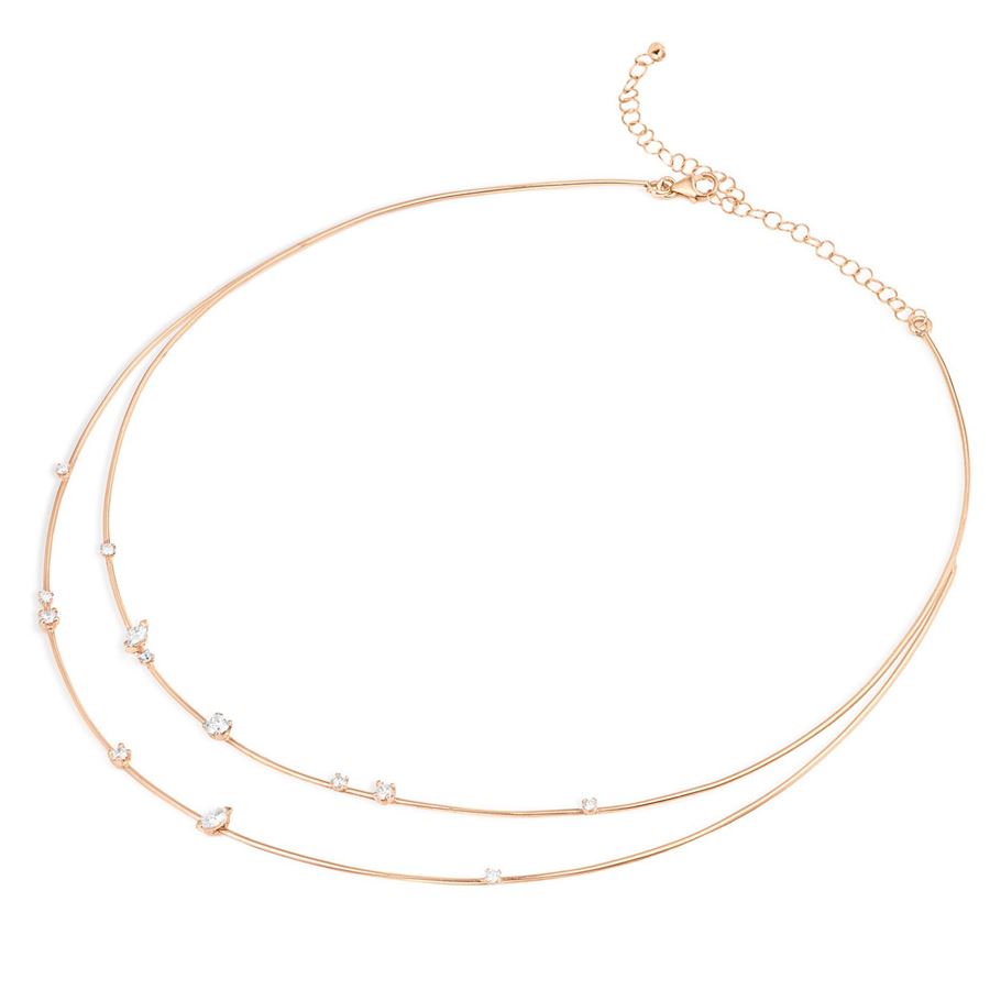Collana 'Balance' 2 elementi in oro rosa<BR/>